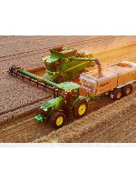 John Deere Combine and Tractor