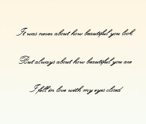 True love is blind