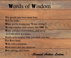 Words of wisdom