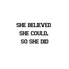 she believed