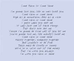 Come Rain Or Come Shine