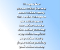 10 Ways To Love