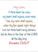 Proverbs 23:15-17 Canvas Prints Image