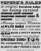 PEPERE&amp;#039;S RULES
